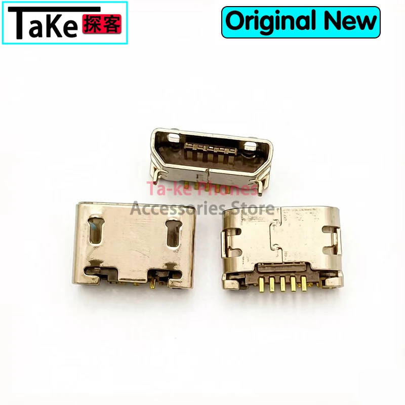 100-500Pcs Micro USB Jack Connector DIP2 7.2mm USB Charging Socket For Lenovo A288T A500 A750 A1 07 A520 Nokia 8600