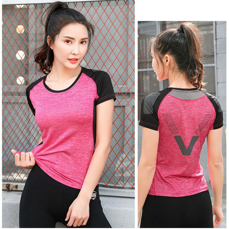 

Quick Dry Running T Shirt Women Summer Sports Fitness Breathable Tops Sportwear Cycling Jerseys Trekking Hiking Climbing T-Shirt