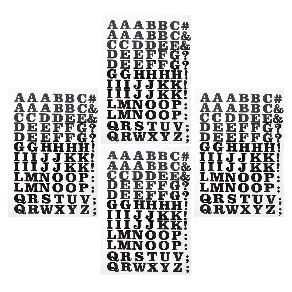 4Pcs Heat Transfer Iron on Letters and Symbols Set DIY Fabric Appliques Decoration for Clothing Tshirt Backpacks Vinyl Iron on