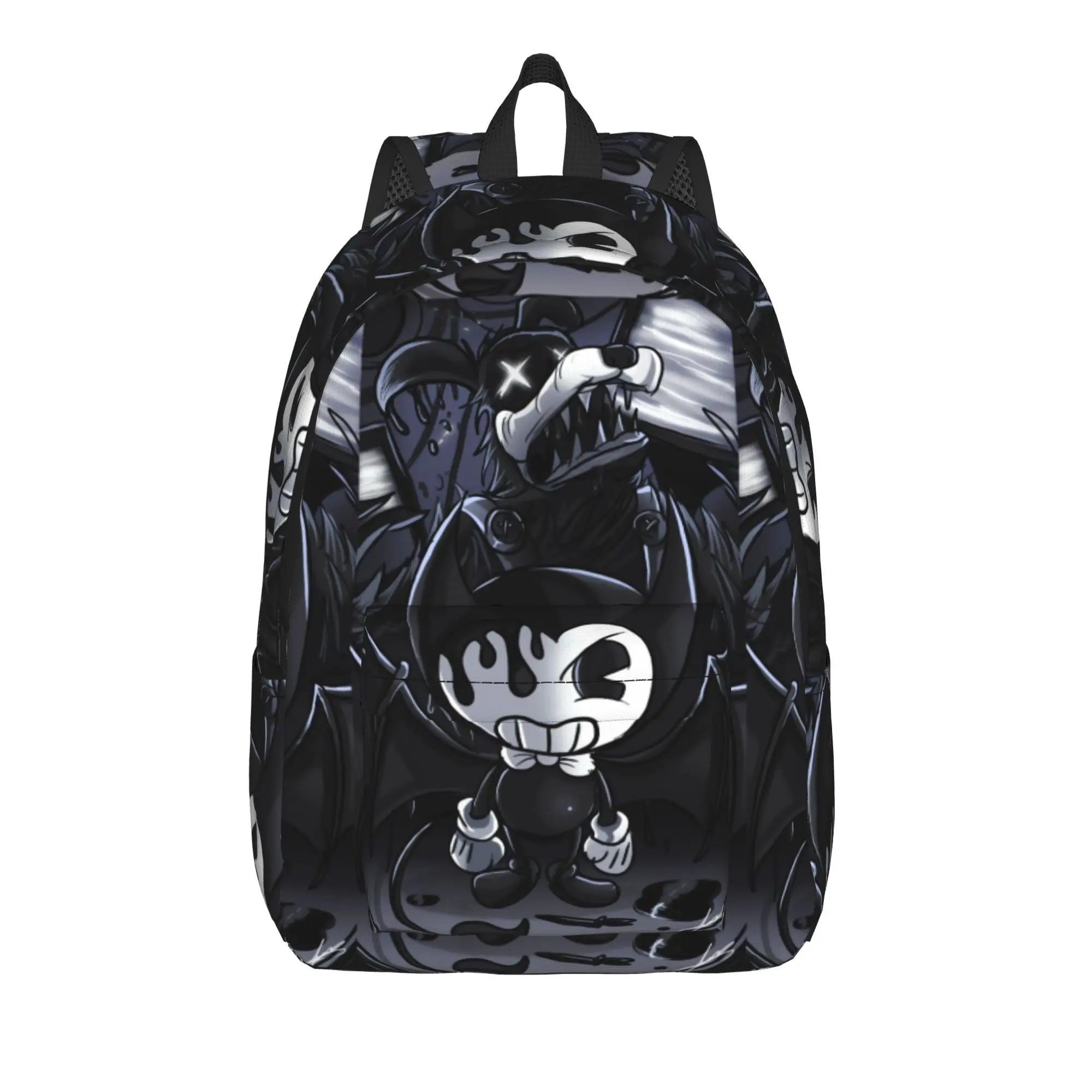 B-Bendys And The Dark Revival Backpack  Student Unisex Polyester Cycling Backpacks Print Funny School Bags Rucksack