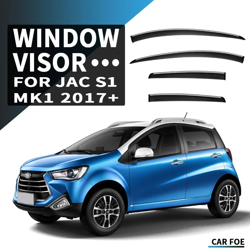 

For JAC S1 MK1 2017+ Plastic Window Visor Vent Shades Sun Rain Deflector Guard 4PCS/SE For JAC S1 MK1 2017+