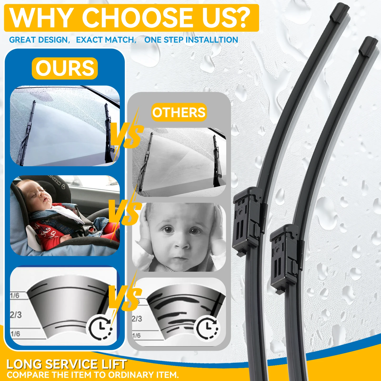 مجموعة شفرات الممسحة الأمامية والخلفية من إريك لجيلي أزكاررا أطلس برو 2019 - 2022 فرشاة المطر للزجاج الأمامي 24 بوصة + 17 بوصة + 12 بوصة #2