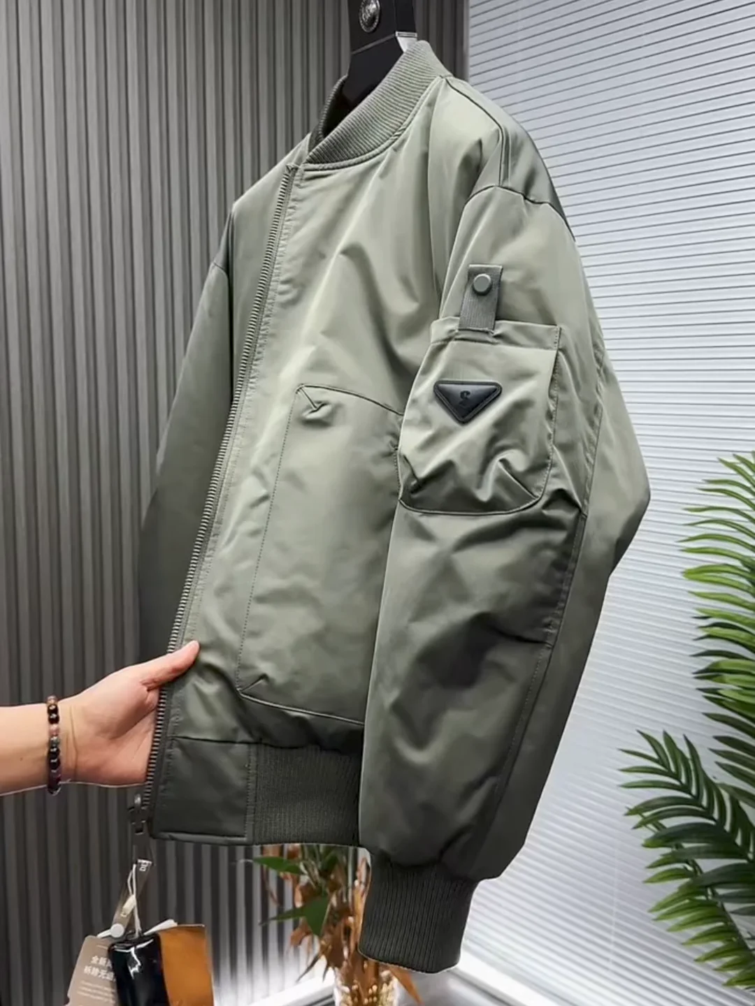 

Men's Double-Sided Wear Cotton Jaet Baseball Collar Busin Casual Faionable Autumn Winter Coat Comfortable Versatile