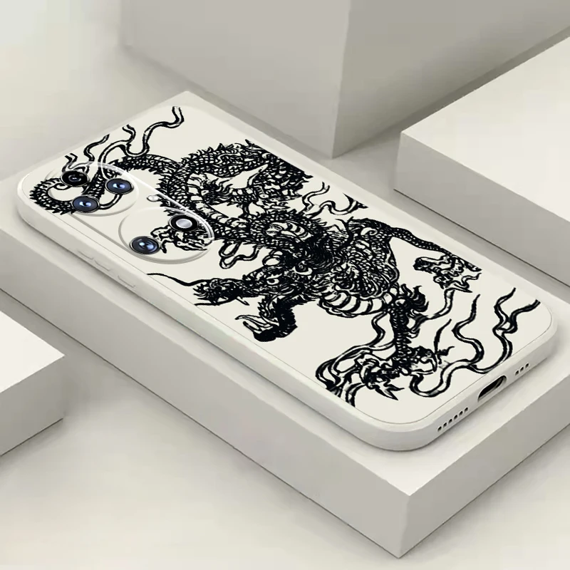 Chinese Divine Dragon Phone Case For Huawei Honor 50 50se 30 10 Lite 8X 9X Pro Mate 40 30 30E 20 10 Pro Plus