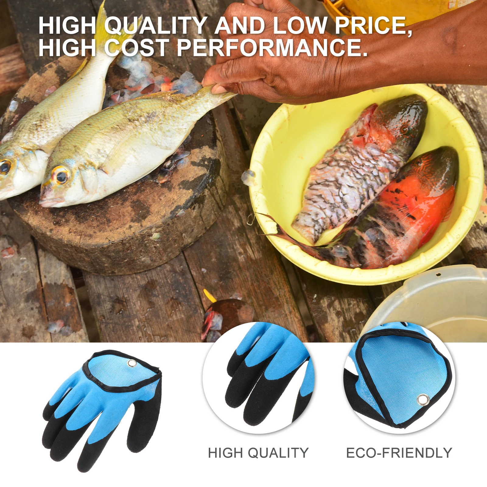 

Gloves Anti-slip Latex Thickened Catch Fish Waterproof Killing Catching Fishing Work