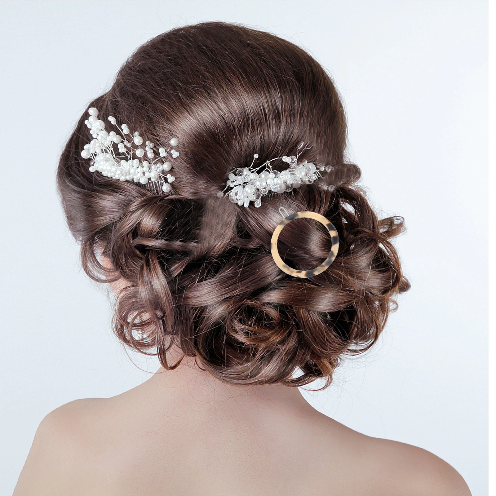 

4 pcs Leopard Print Hairpin Geometric Acrylic Claw Clip Chunky Round Cheetah Bangs Wedding Party Daily Life Accessories Hair