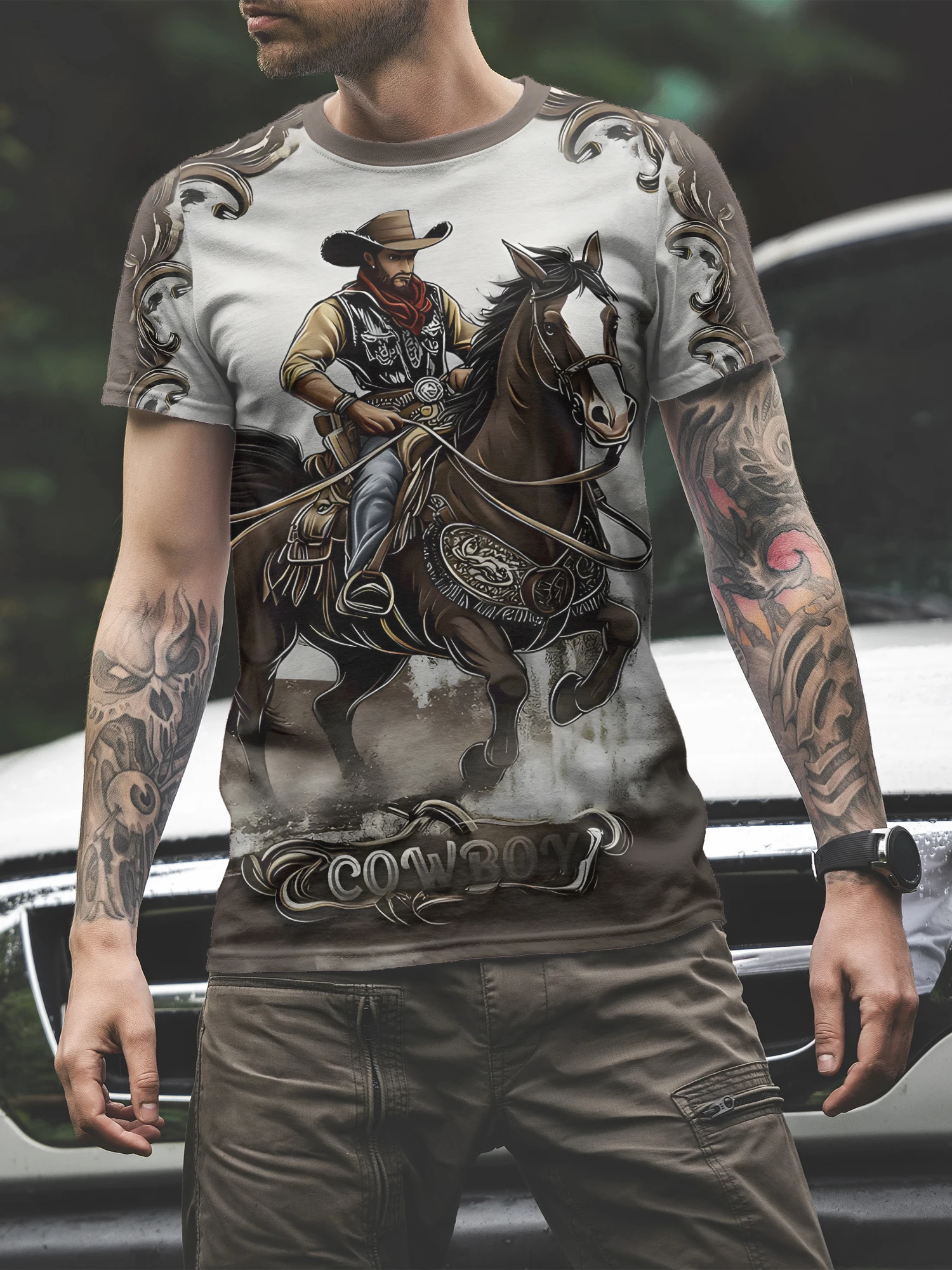 

Men's 3D Prints T-Shirt Summer Fashion Outdoor O-Neck Graphic T Shirts Street Short Sleeve Tee Top