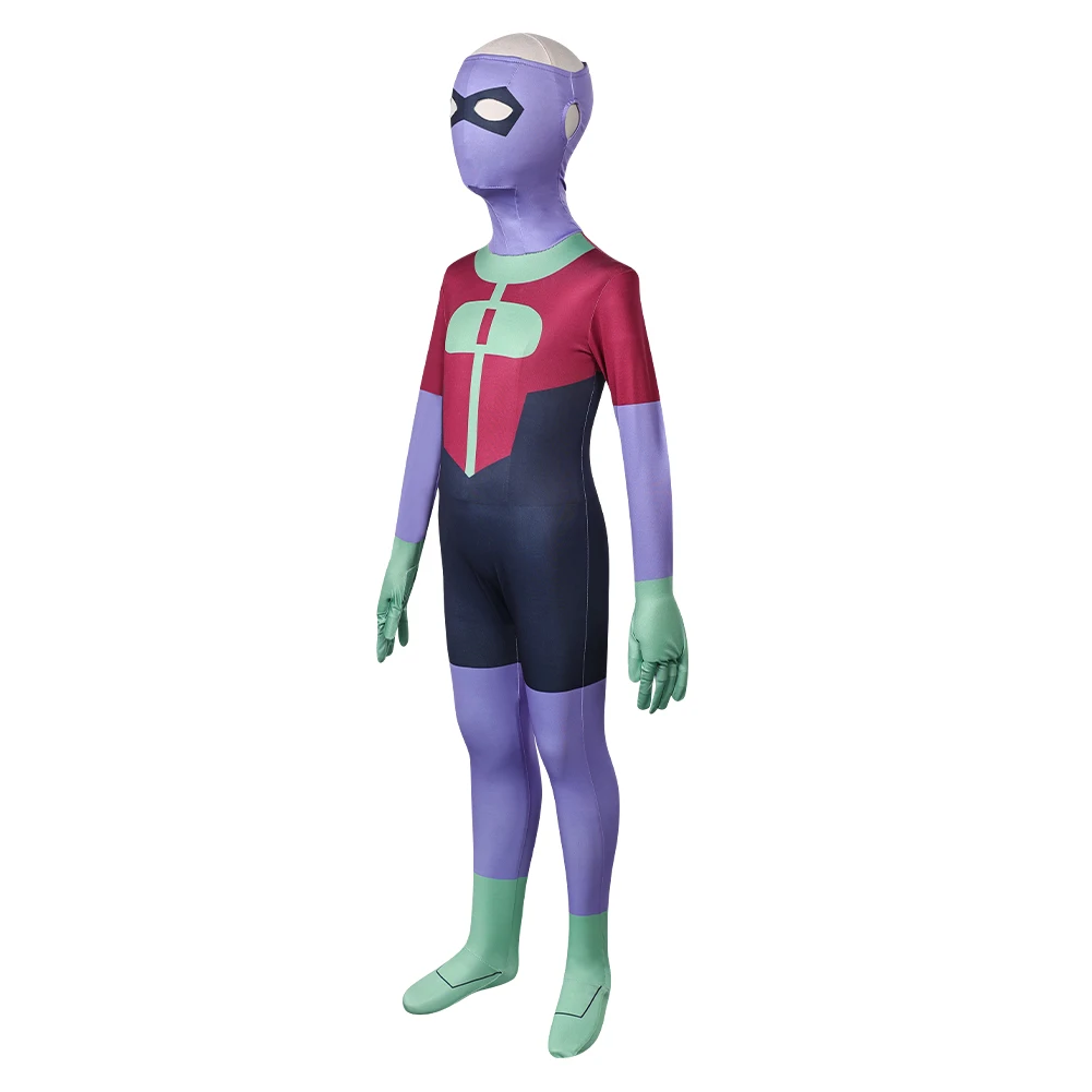 Kids Invincible Omni Man Cosplay Fantasia Costume Disguise for Children Zentai Jumpsuit Mask Suit Halloween Carnival Clothes