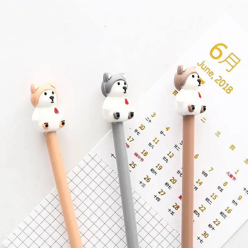 Creative cartoon dog gel pen cute Neutral  stationery canetas material escolar school supplies