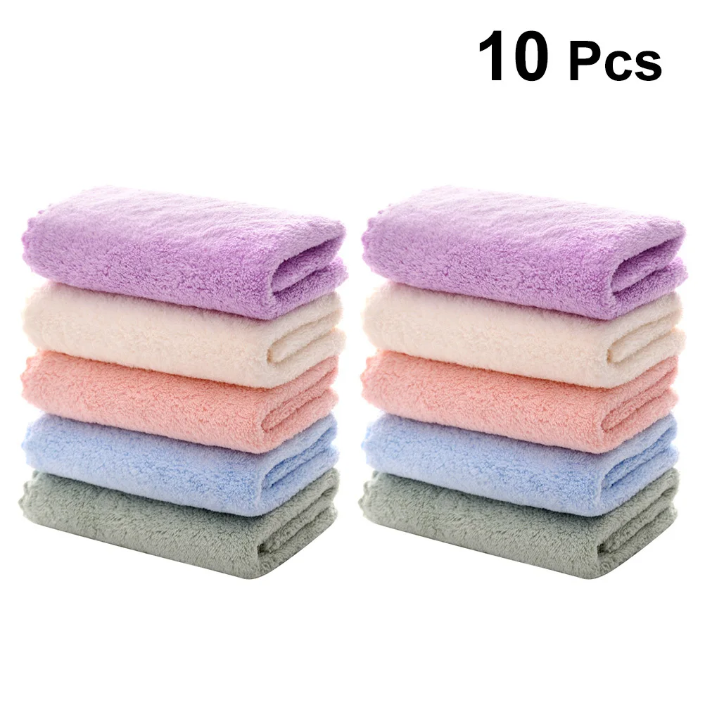 

10Pcs Coral Fleece Makeup Remover Towels Premium Soft Facial Washcloths for Face Cleansing and Makeup Removal Facial Towel