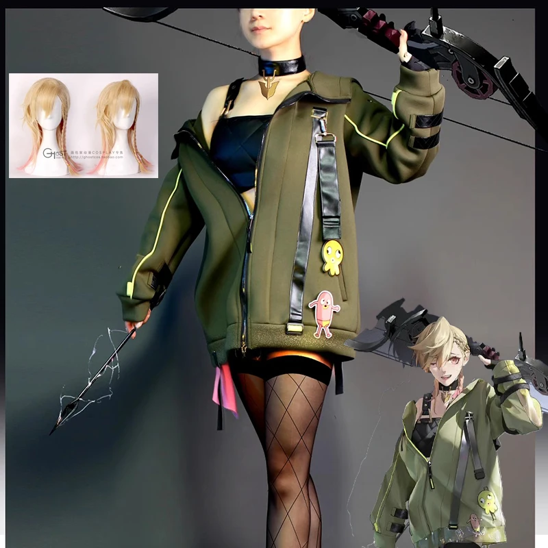 Game Path To Nowhere EMP Initial Skin Game Suit Uniform Cosplay Costume Halloween Party Outfit Daily Hoodie Wear And Wigs