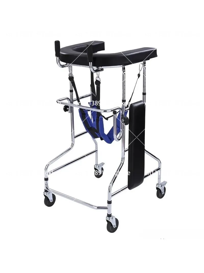 Adjustable Height Walker for Elderly with 360° Wheels, Anti-Slip Mobility Aid for Rehabilitation Training