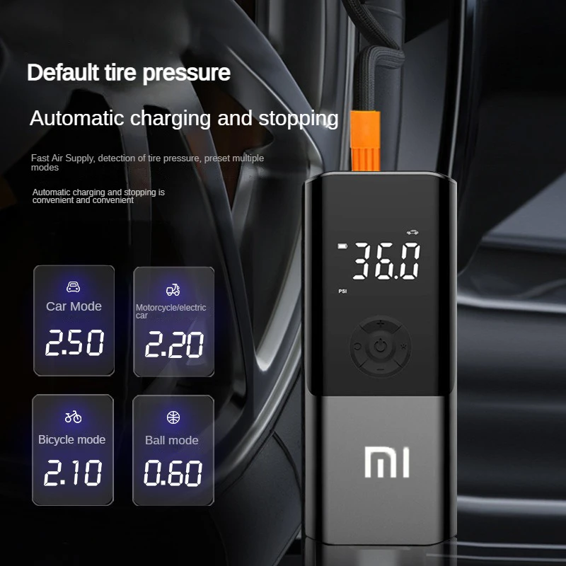 Xiaomi Smart Wireless Car Air Pump Air Compressor for Car Motorcycles Bicycle Electric Tire Inflator with Car Tire Inflation