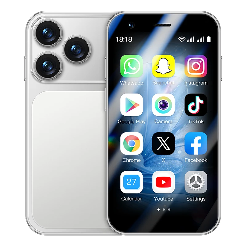 ONEMYTH MINI 3G kleine smartphone, Play Store, SEVRO, WhatsApp, GPS, WiFi, dual SIM-kaarten, gezichtsherkenning