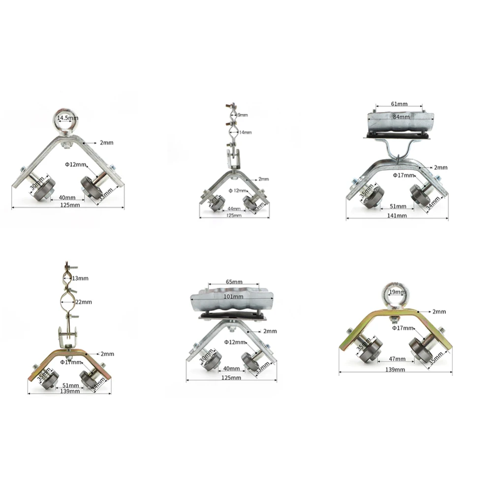 1pc 6 Types 40/50 Angle Iron Pulleys Heavy-duty Pulleys Angle Iron Professional Cranes Bearing Wheel
