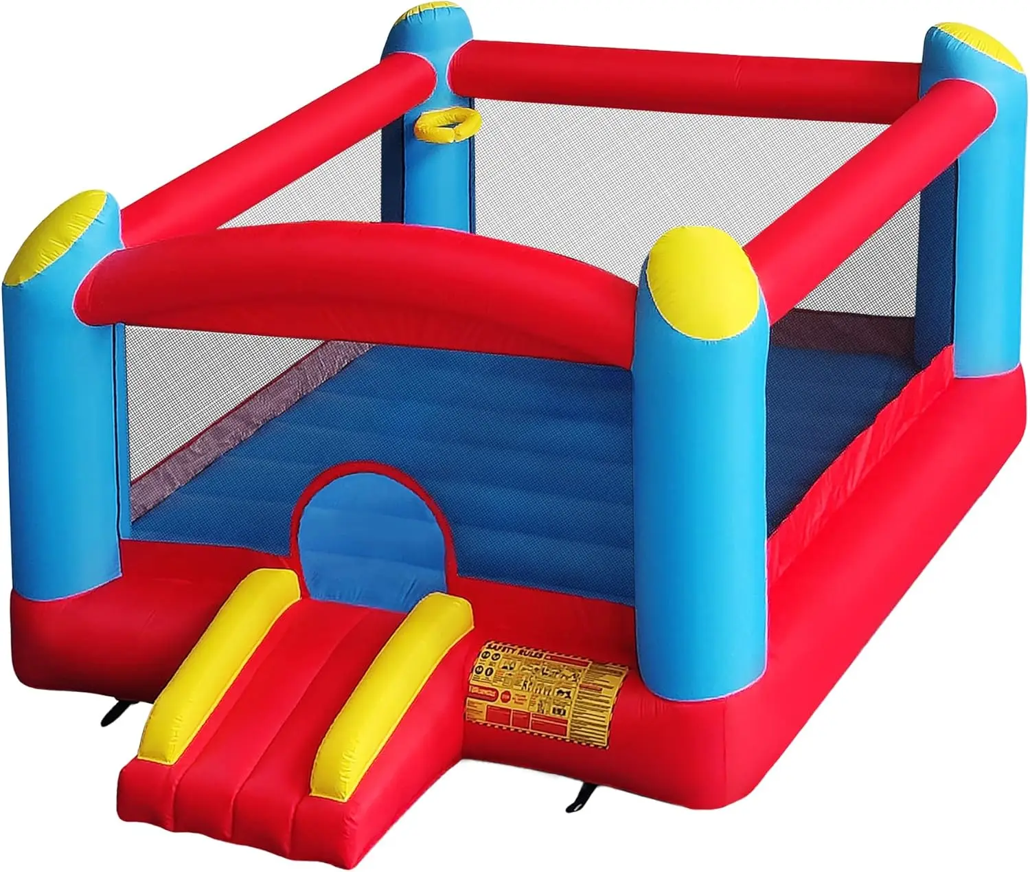 

Giant Bounce House for Kids, Indoor Outdoor Inflatable Huge Bouncy Castle with Double Basketball Hoops, Includes Air Blower with