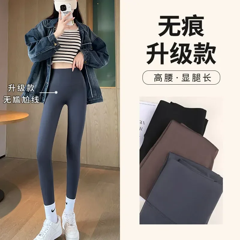 Women Pants with Velvet Female Autumn Winter 2025 New Tight Height Waist Lift Hip Yoga Warm Leggings for Women Tights Trousers