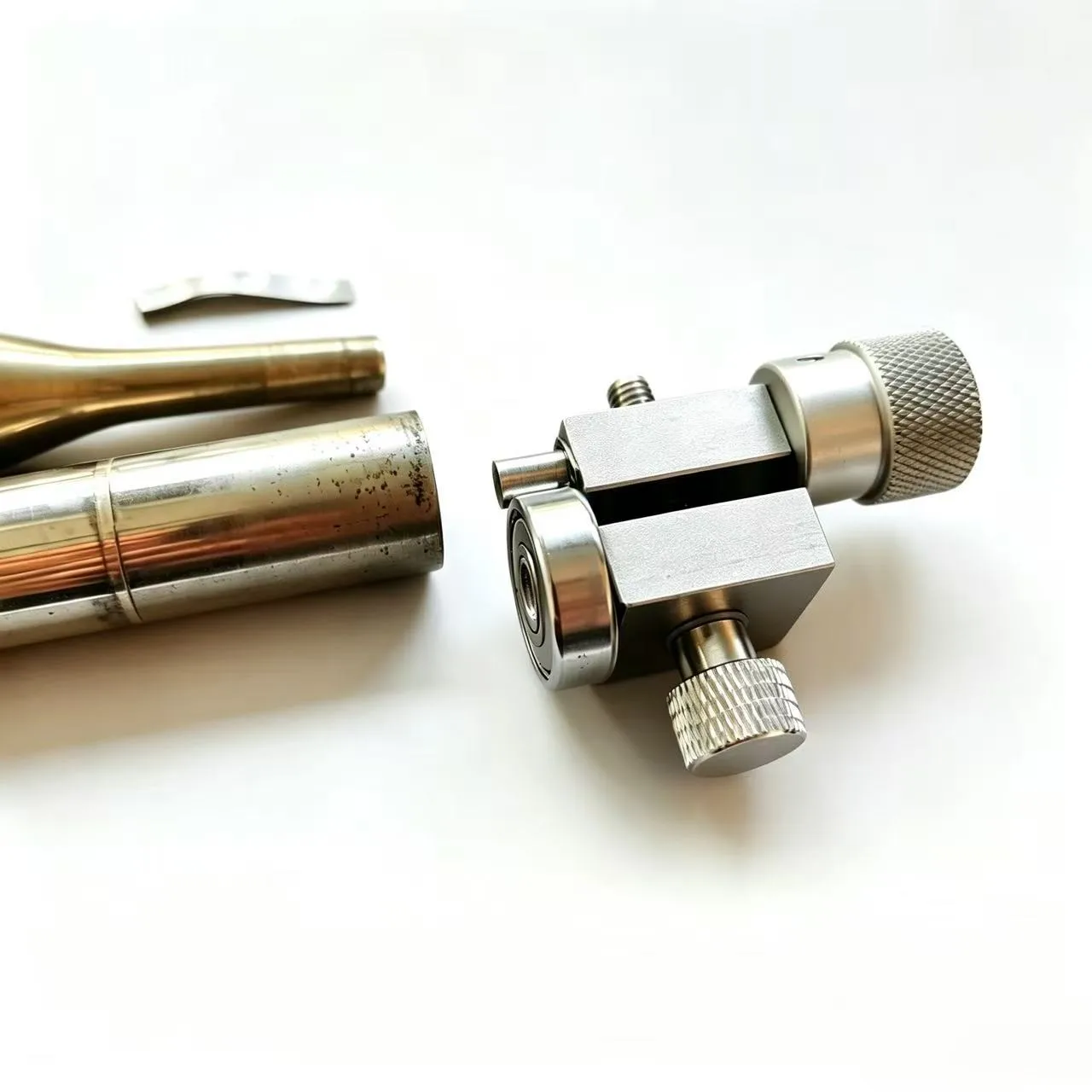 Handmade Thinning Tool for Mouthpiece Interface – For thin sheet metal on flute and saxophone mouthpiece joints.