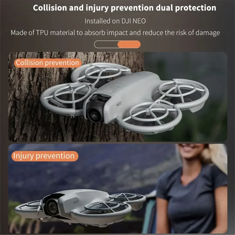 ドローン衝突防止保護ケージ,軽量保護アクセサリー,tpu安全保護リング,dji neo用衝突防止ガード