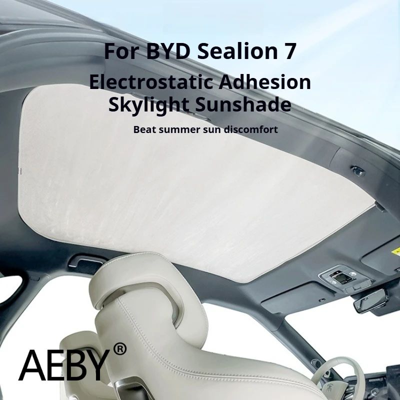 AEBY For BYD Sealion 7 2024 Sunroof Sunshade Static Sticker Window Shades Auto Sun Blind Windshield Cover Interior Accessories