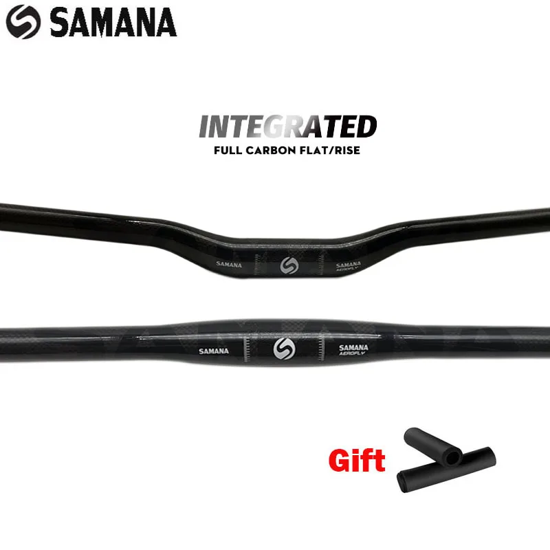 SAMANA MTB Carbon Handlebar Bicycle Handlebar 31.8*600-720/740/760/780mm Matt Black Handlebars For Mountain Bike Accessories