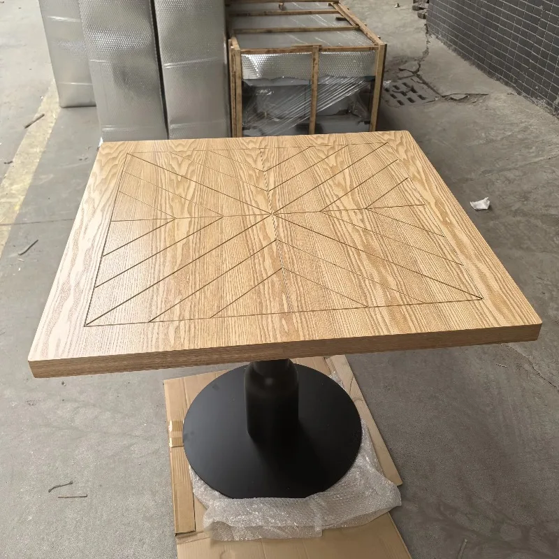 Factory Customized Modern High-end Solid Wood Tables Commercial Cafes Bars KTVs Banquet Restaurants Dining Tables