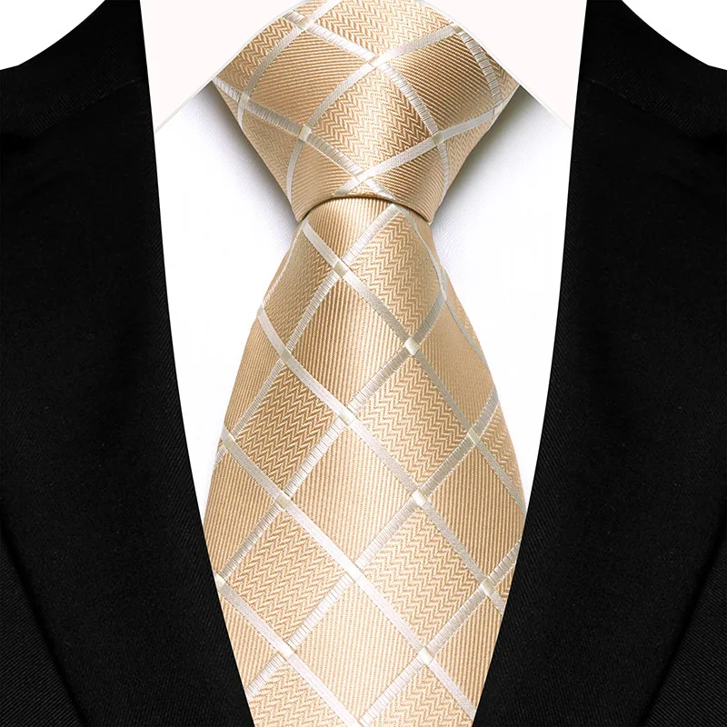 2024 Elegant Striped Men Neckties 8cm Wide Necktie For Men Shirt Accessories Solid Neck tie Party Plaid Wedding Gravatas