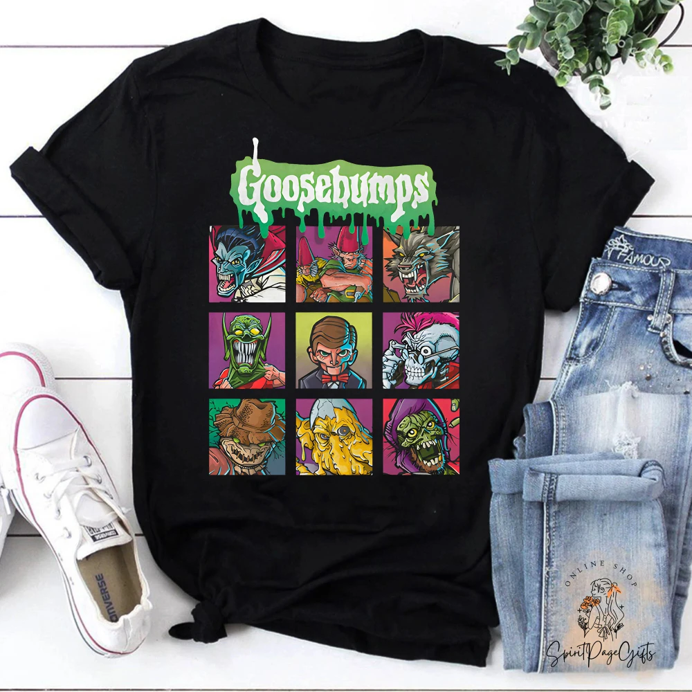 Pop Art Design Goosebumps Vintage T-Shirt Shirt Horror Movie Shirt Fantasy Movie Shirt Comedy Movie Shirt TV Series Shirt