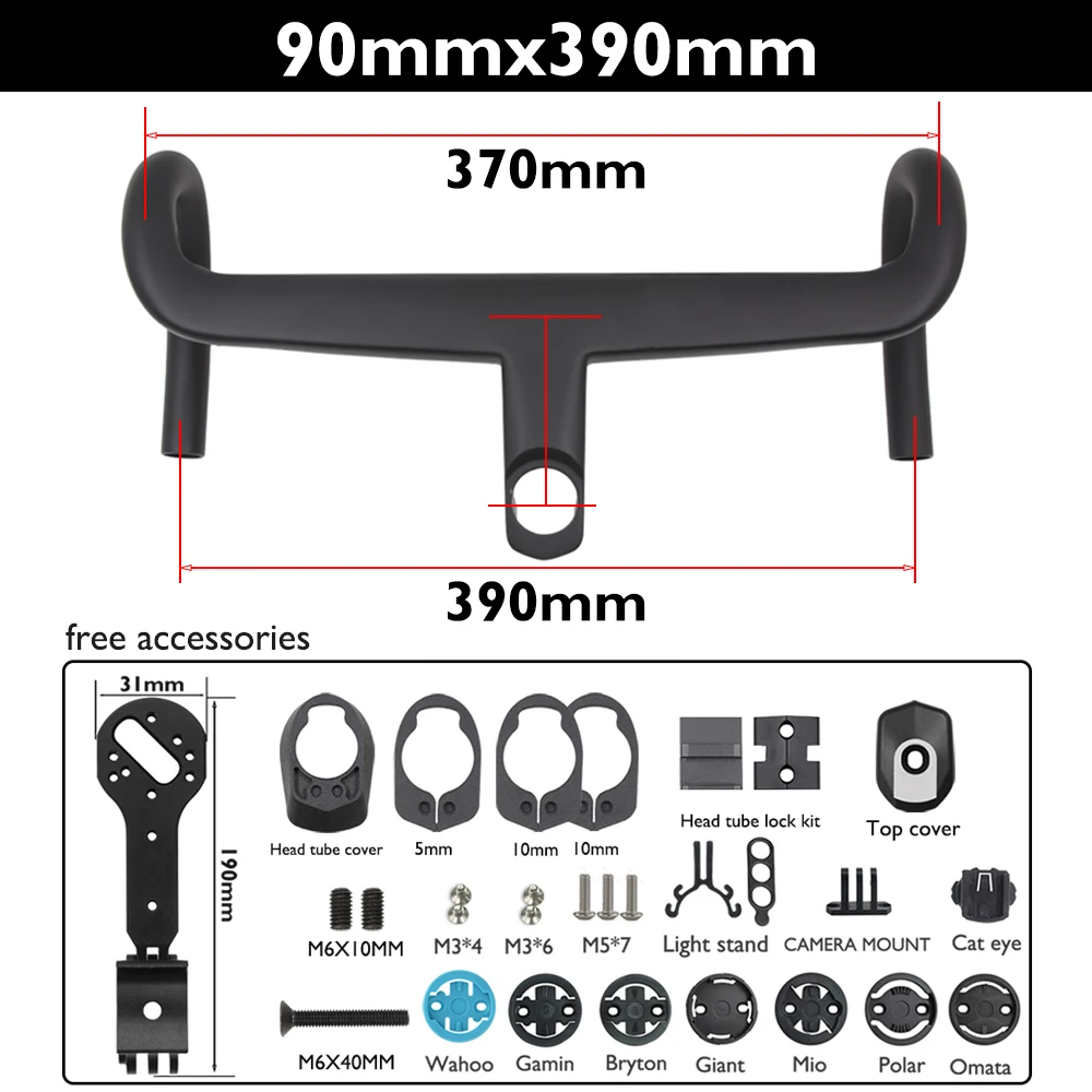 CC.01 Carbon Fiber Road Handlebar 370-430mm for C68 V5Rs V4Rs
