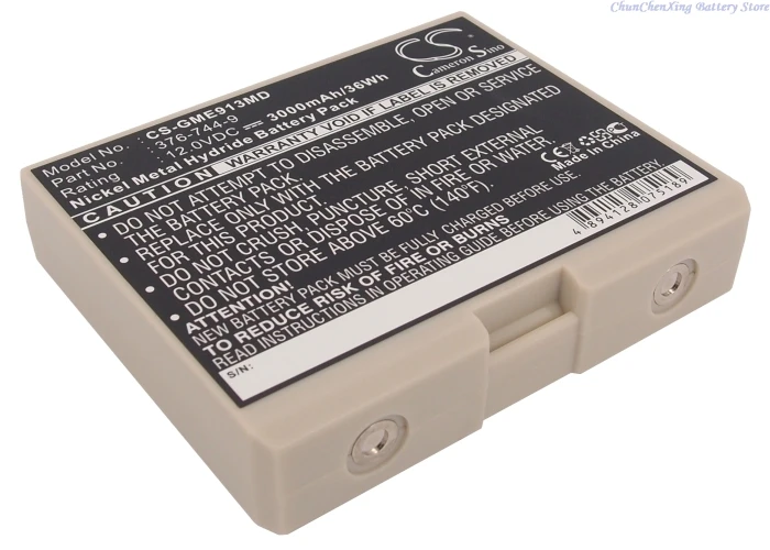 

12V 3000mAh Medical Battery 376-744-9, 30344030 for GE Hellige Defibrillator, CardioServ, SCP-913, SCP-915, SCP-922 +TOOL