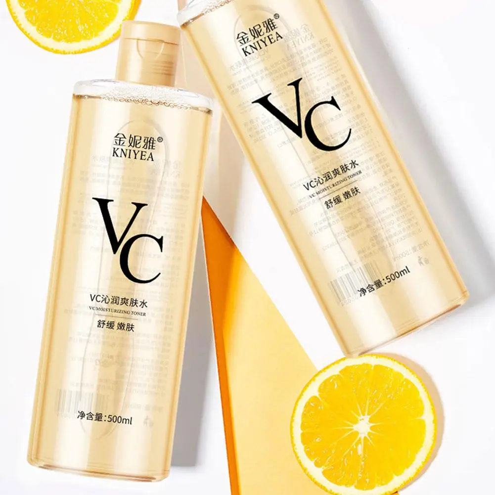 500ml Vitamin C Toner Hydrating Softening Moisturizing Balance Makeup Care Pre-makeup & Water Tool Face Oil Refreshing Loti A3Z9