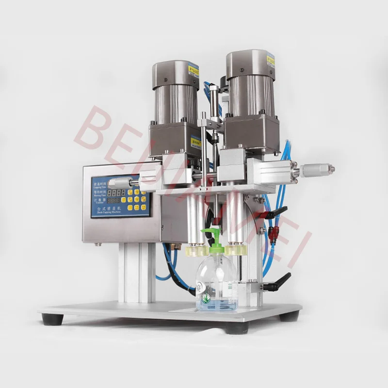 Bei Jia Mei 오리 부리 타입 캡 롤링 머신, 반자동 캡핑 머신