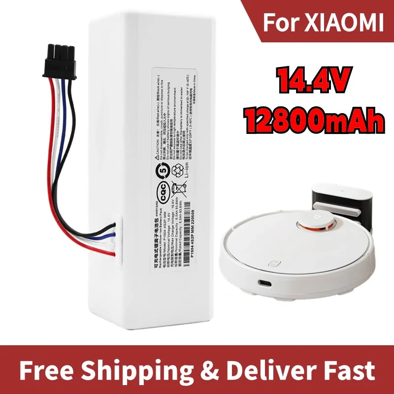 New 12800mAh 14.4V Lithium-Ion Replacement Battery for Xiaomi Sweeping Robot P1904 4S1P MM