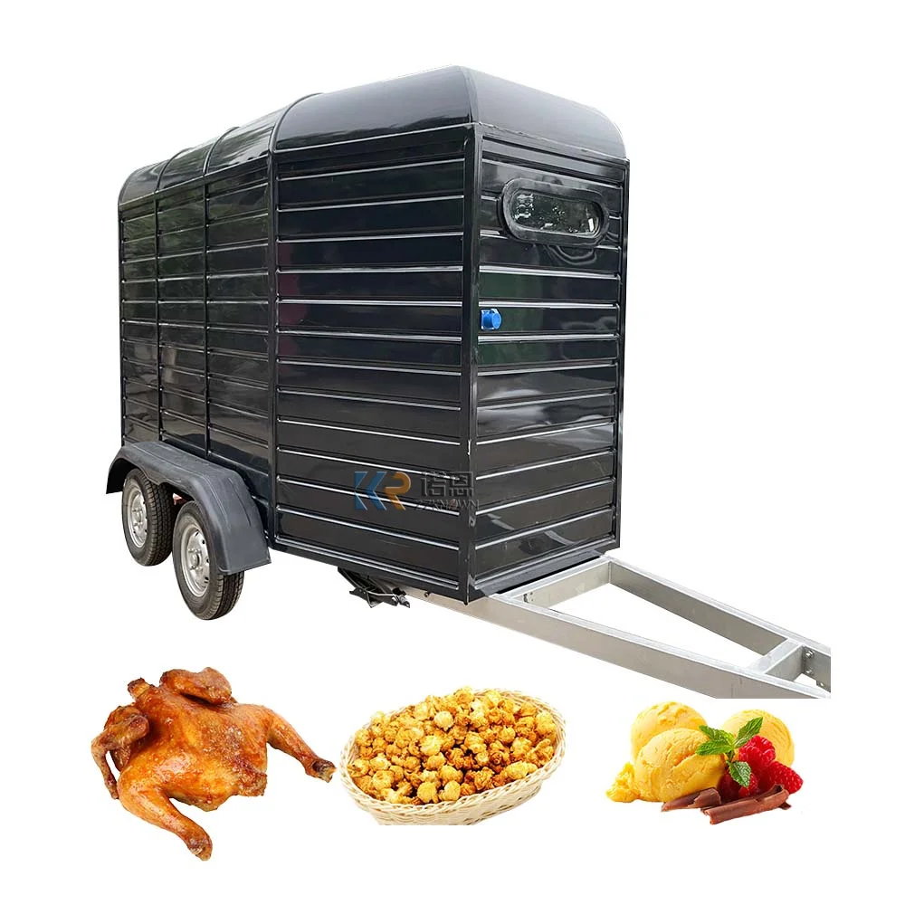 Remorque alimentaire de cuisine mobile, standard UE, meilleure vente, rue, camions alimentaires, 2 roues