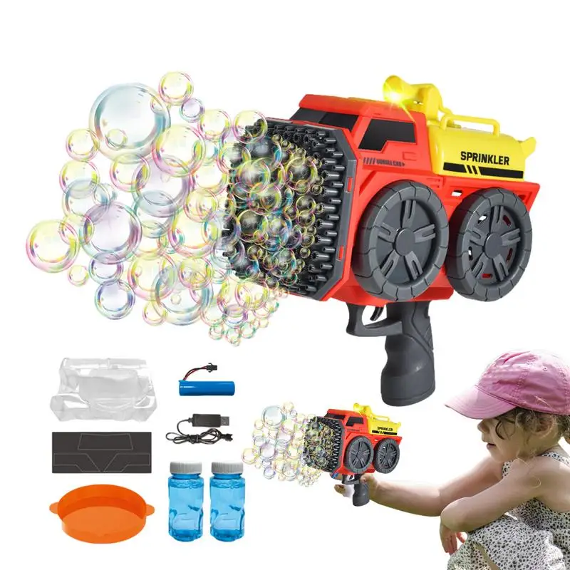 Bubble Machine For Kids Creative 139 Holes Engineering Vehicle Bubble Blower Outdoor Bubble Machine Summer Toys Electric gifts