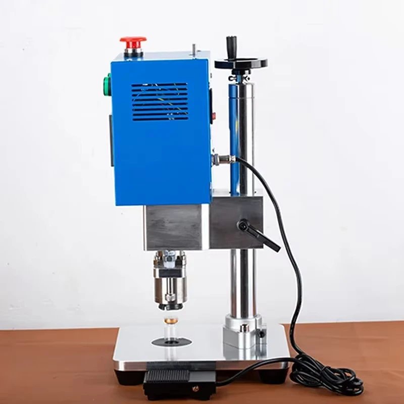 WT-80DX Intelligent Capper, Auto-Cycle and Counting Functions, CNC Base for Stable Glass Bottle Sealing