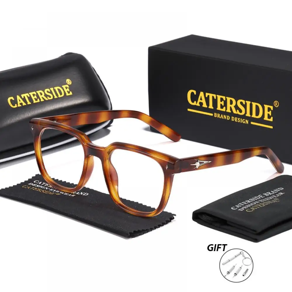 CATERSIDE Mode Herren Optische Gläser Quadratisch Tr-90 Rahmen Benutzerdefinierte Brillen Einfache Frauen Täglich Lesen Hause Gläser – Detail 6