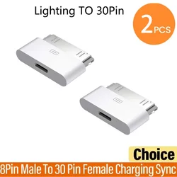 Lighting To 30Pin Adapter 8Pin Male To 30 Pin Female Charging Sync Converter for IPhone 4 4S IPad 2 3 IPod Touch Charger Cable
