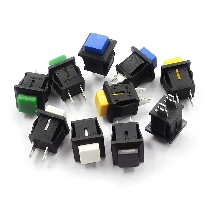 10pcs DS-430 small square self-resetting lock-free button switch power button switch normally open press-to-connect