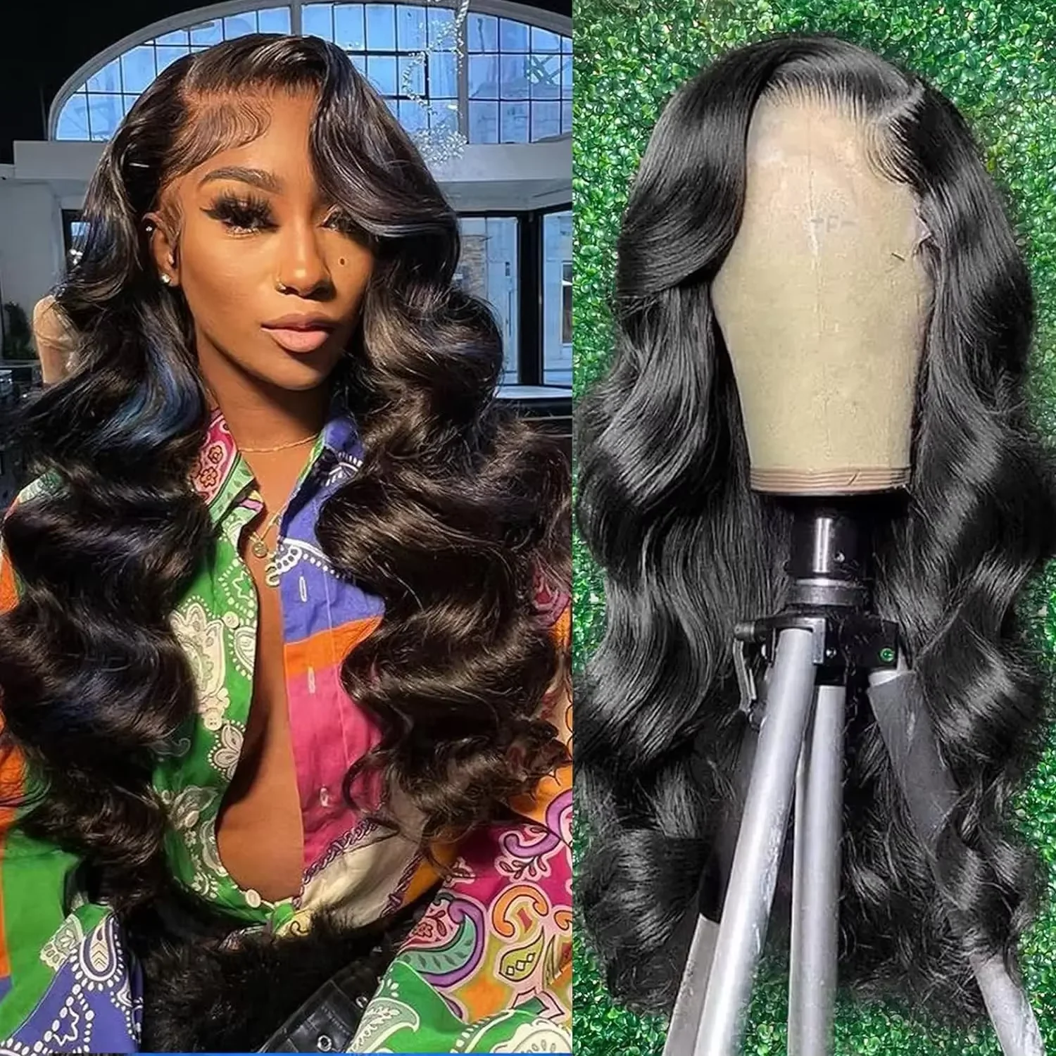 5x5 Closure boby wave lace wig for women Wavy 40 inch hd lace frontal human hair wigs Pre Plucked 4x4 Lace Front Wigs