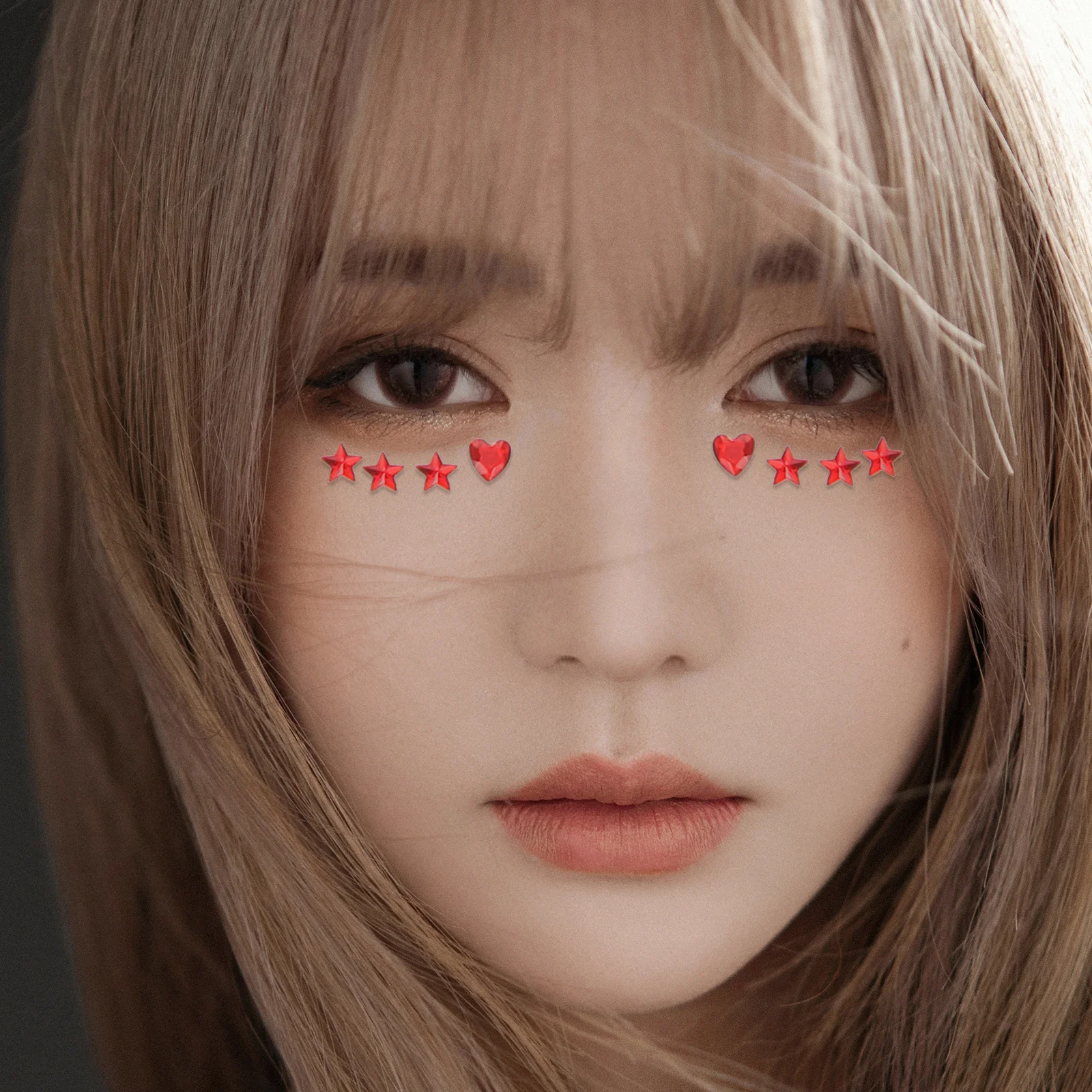 

5pcs Face Rhinestone Stickers Hollow Self-Adhesive Festival Makeup Gems For Women Rave Valentines Day Decor