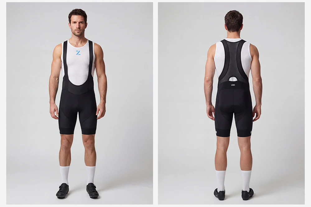 ZRSE Herren-Radhose mit Trägern, 7H, Italien, gepolstert, atmungsaktives Material, Herren-Fahrradbekleidung, MTB, Rennrad, Frühling, Sommer, bequem zum Radfahren. – Detail 17