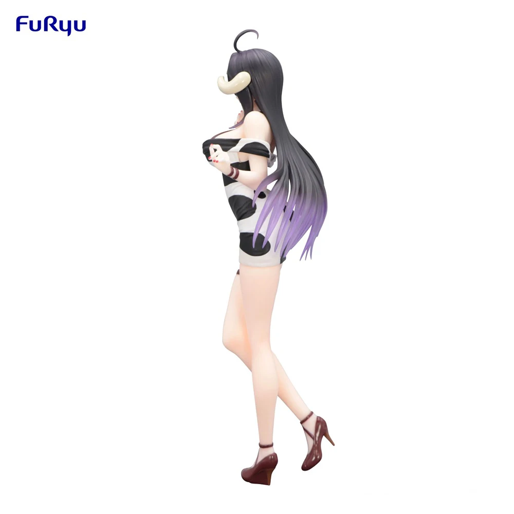 IN Stock Original FuRyu Trio-Try-iT OVERLORD Albedo  Mini Dress Cow Print Ver.  Action Figure 21Cm PVC Model Collectible Gift ﻿