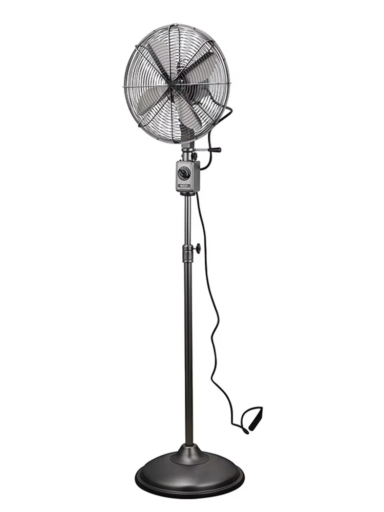 IMASU Retro Mechanical Electric Fan Home Silent Metal Vertical Floor Fan Air Circulation Shaking Nostalgic