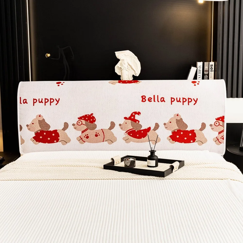 Cute Kids Soft Chenille Non-Slip Bed Headboard Cover All Seasons Bedside Canopy Headboard Backrest Cushion Bedroom Bedclothes - view 6