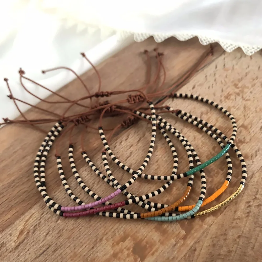 Kkwead bracciali Miyuki minimalisti per le donne braccialetto di perline fatto a mano Boho Dainty Glass Seeds Jewelry Pulseras Femme