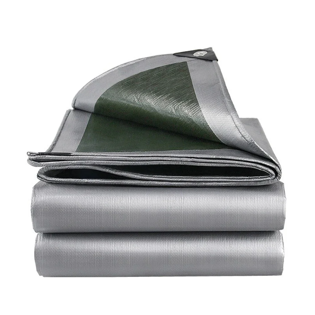 

Silver Canopy Cover Tarpaulin Long Service Life Waterproof and Sunscreen PE Polyethylene Material Various Sizes