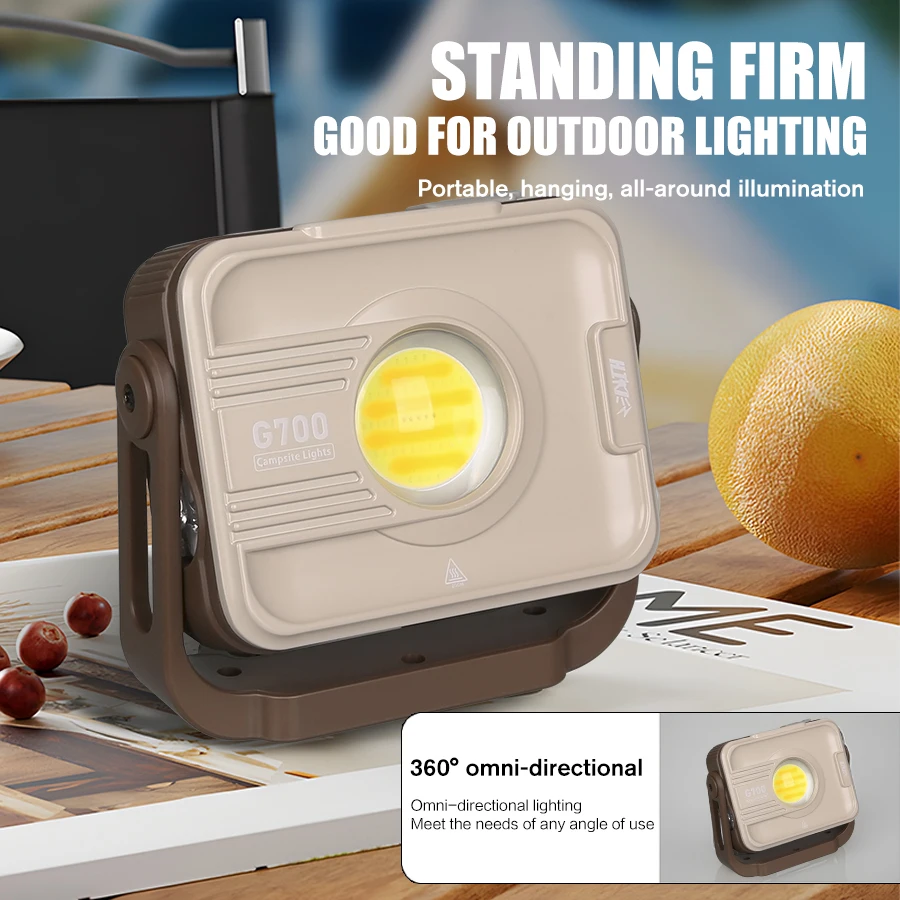 Portable Camping LED Lanterns USB Rechargeable Flashlights with Battery Display Emergency Lamp Torch with Magnetic Working Light