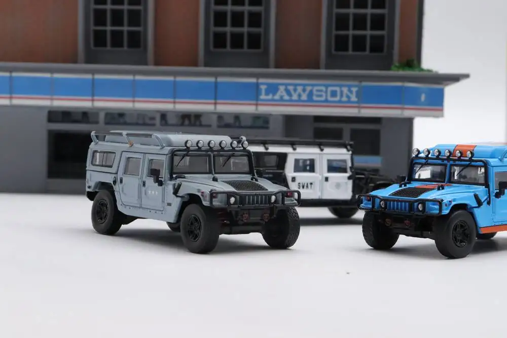 Master 1:64 H1 G-U-L-F Civilian Police SUV Diecast Toys Car Models Collection Gifts