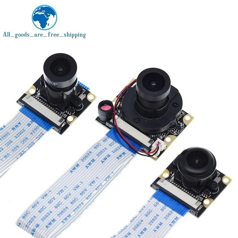 Raspberry Pi 4 Nachtzicht Fisheye Camera 5MP OV5647 70/95/160 Graden Focal Verstelbare Camera voor Raspberry Pi 3 Model B Plus